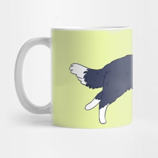 Cute running border collie Mug